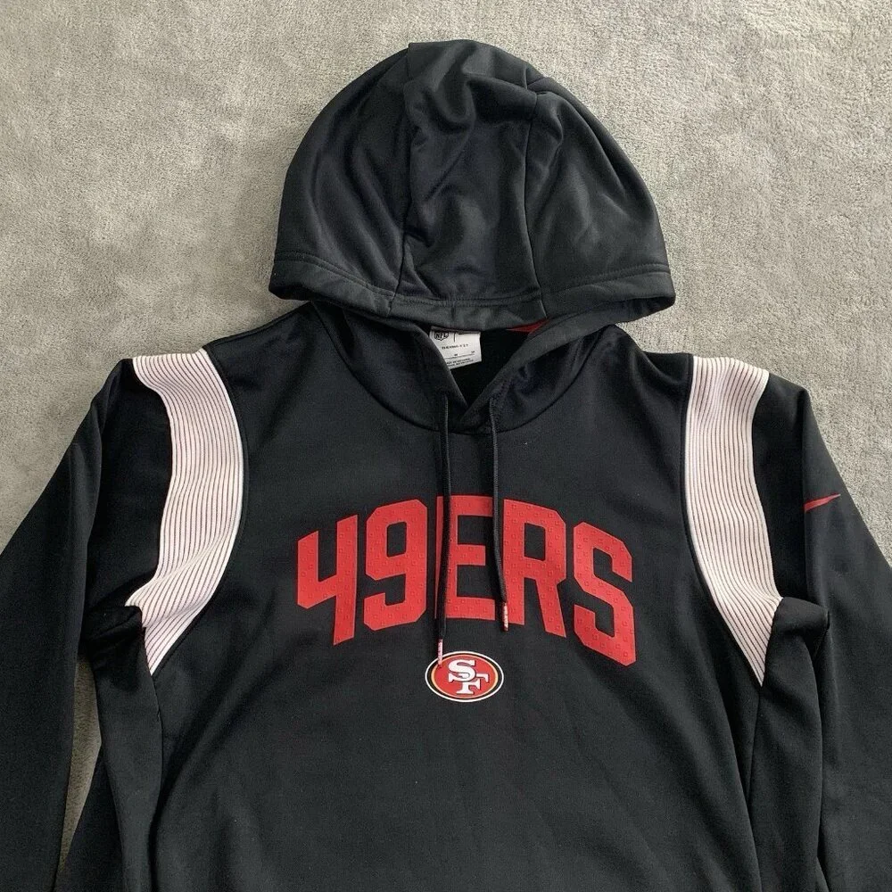 Nike Hoodie Men Medium San Francisco 49ers Sideline Stack Performance Pullover